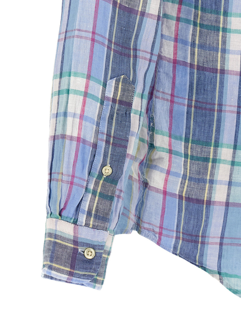 Chemisier en lin bleu Polo Ralph Lauren