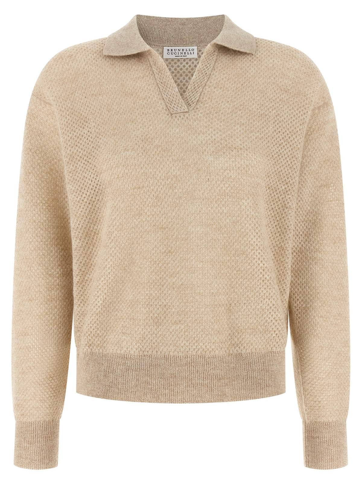 Polo en laine or Brunello Cucinelli