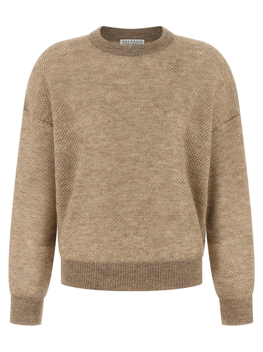 Cardigan Brunello Cucinelli en Laine Beige