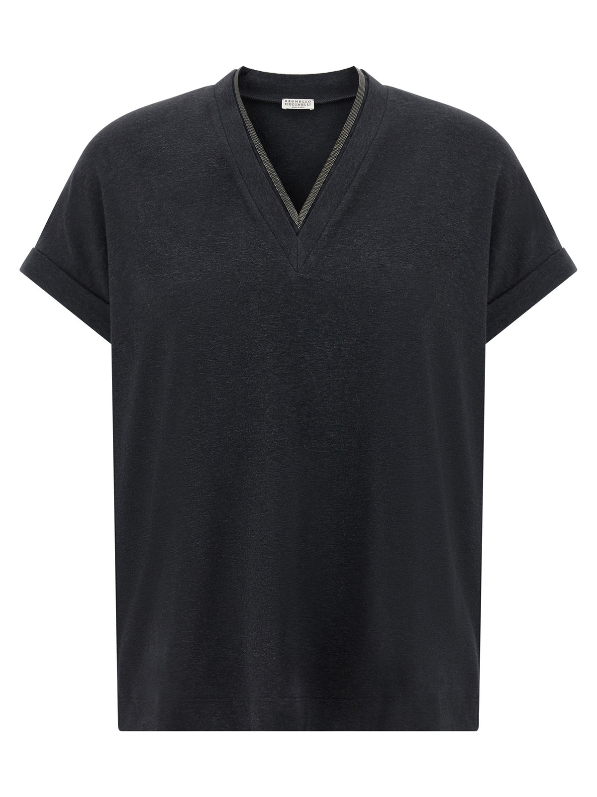 Brunello Cucinelli Gray Cotton T-Shirt for Women
