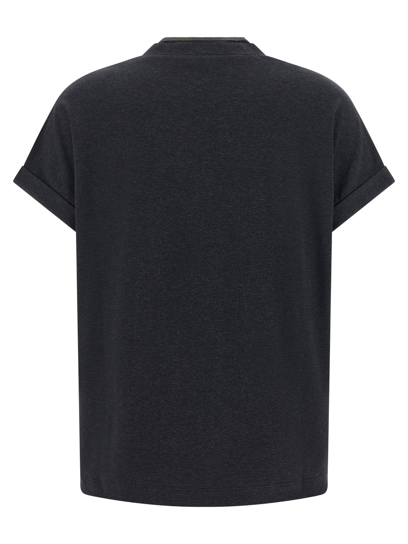 Brunello Cucinelli Gray Cotton T-Shirt for Women