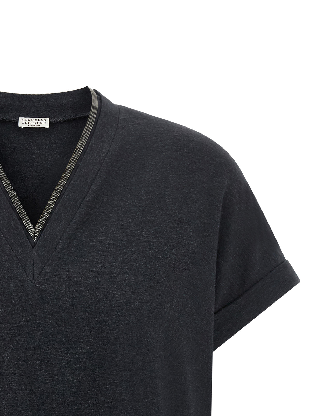 Brunello Cucinelli Gray Cotton T-Shirt for Women