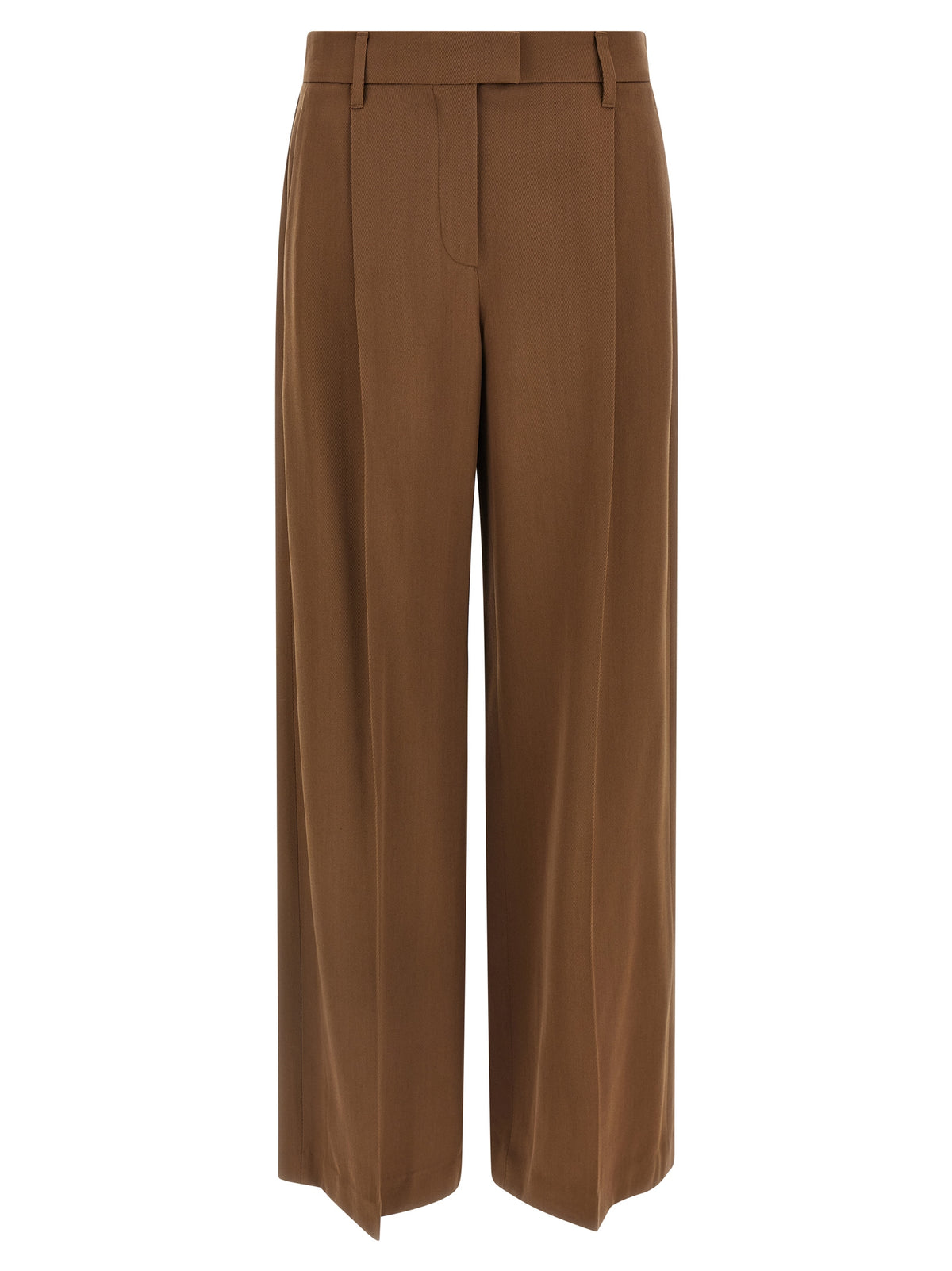 Pantalon décontracté Brunello Cucinelli en laine vierge marron