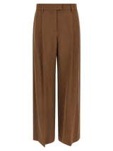 Pantalon décontracté Brunello Cucinelli en laine vierge marron