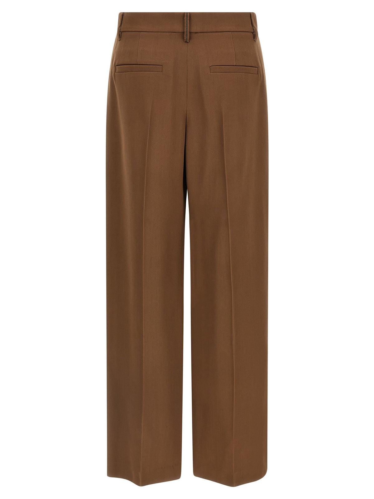 Pantalon décontracté Brunello Cucinelli en laine vierge marron