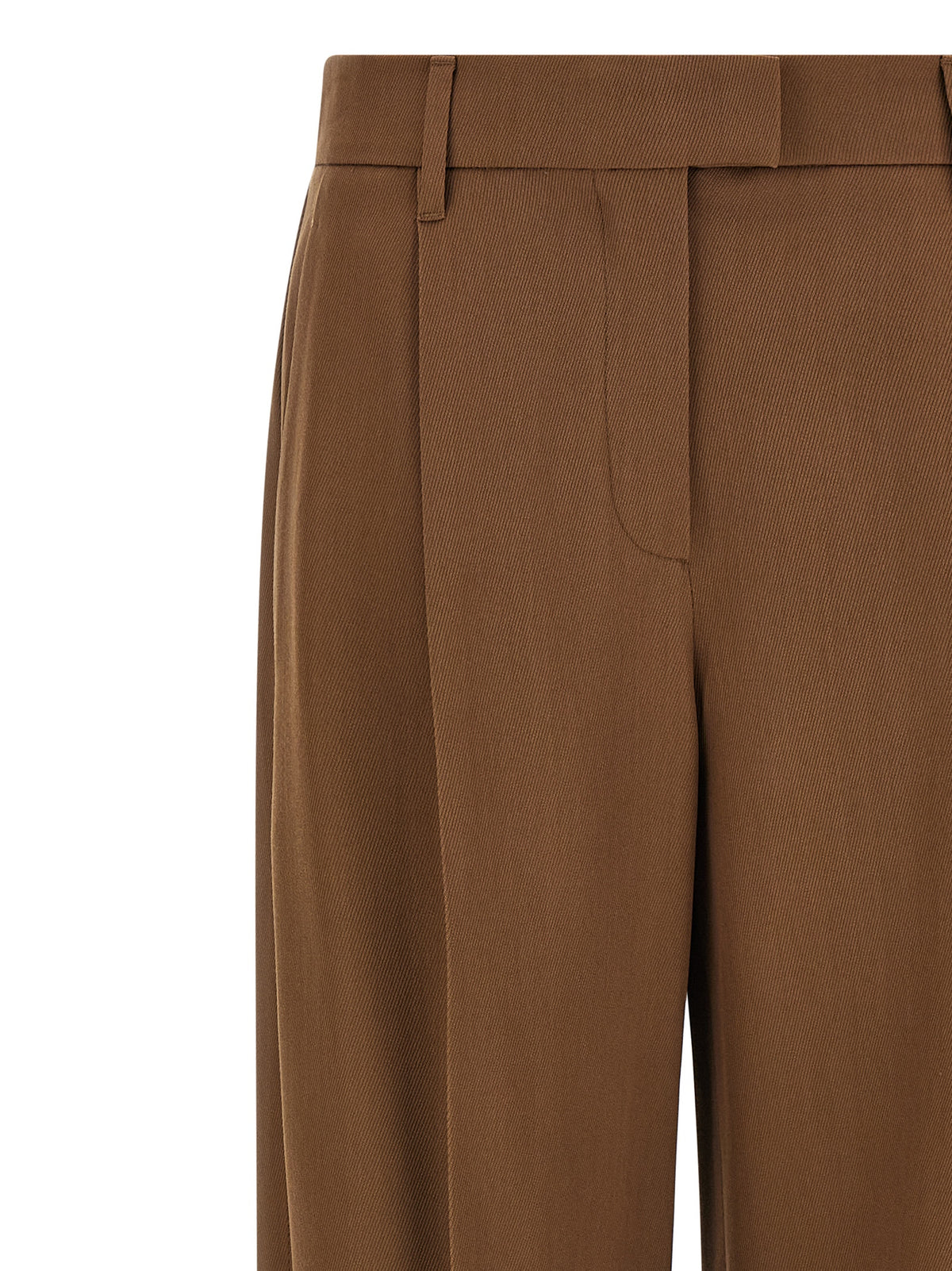 Pantalon décontracté Brunello Cucinelli en laine vierge marron