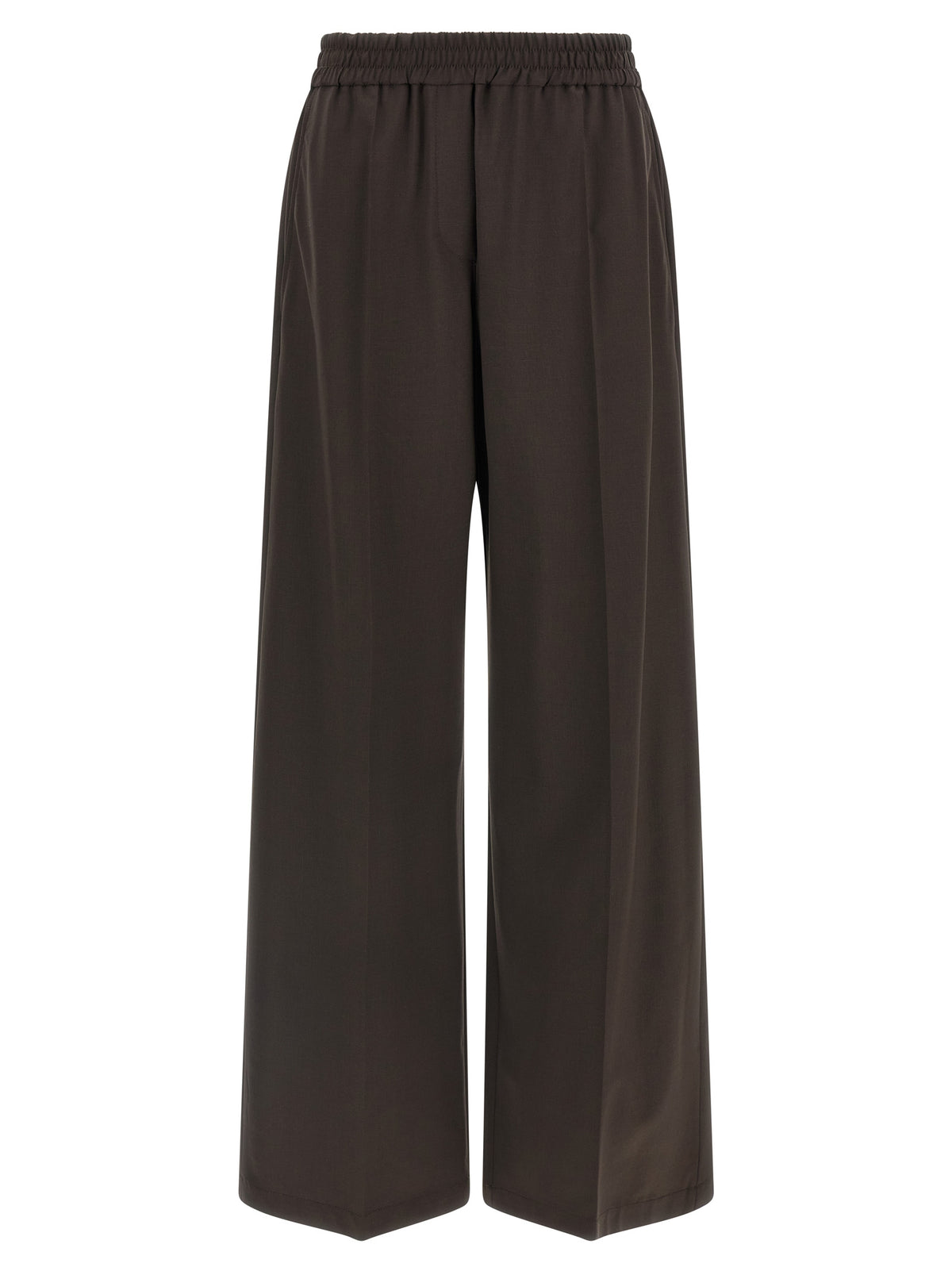 Pantalon décontracté Brunello Cucinelli en laine vierge marron