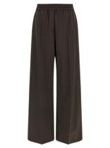 Pantalon décontracté Brunello Cucinelli en laine vierge marron