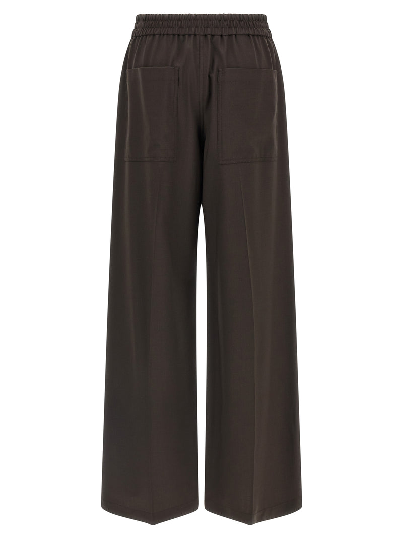 Pantalon décontracté Brunello Cucinelli en laine vierge marron