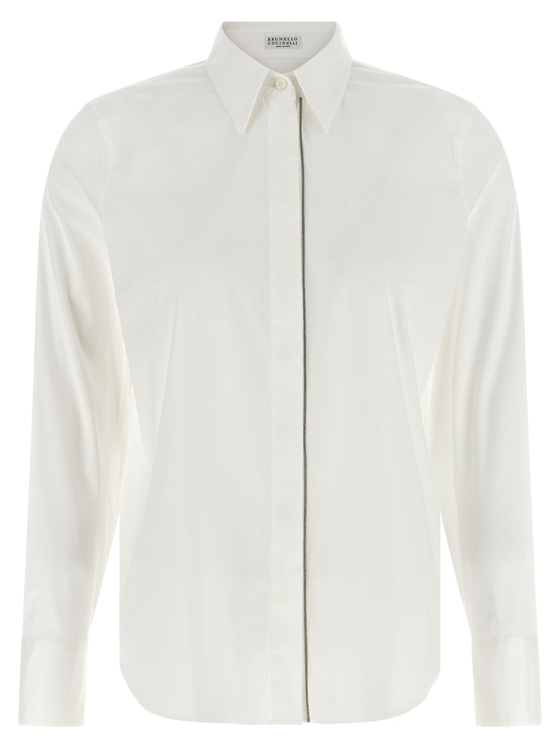 Brunello Cucinelli Blouse en Coton Blanc