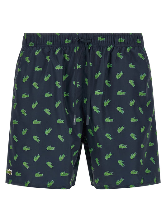 Lacoste Blue Polyester Swim Shorts