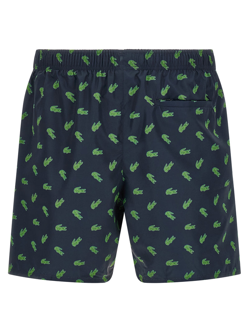 Lacoste Blue Polyester Swim Shorts for Men