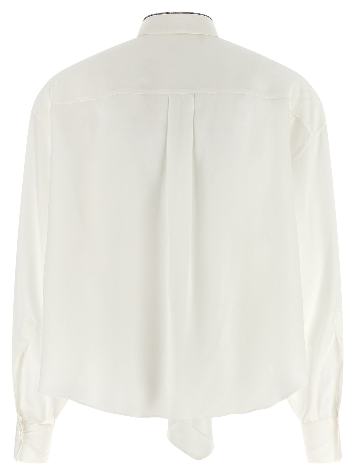Chemisier en soie blanc Brunello Cucinelli