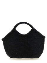 Ibeliv Black Raffia Tote Bag