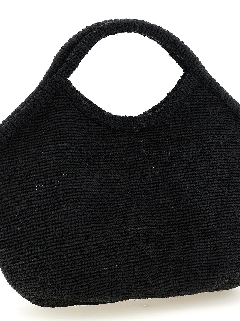 Ibeliv Black Raffia Tote Bag