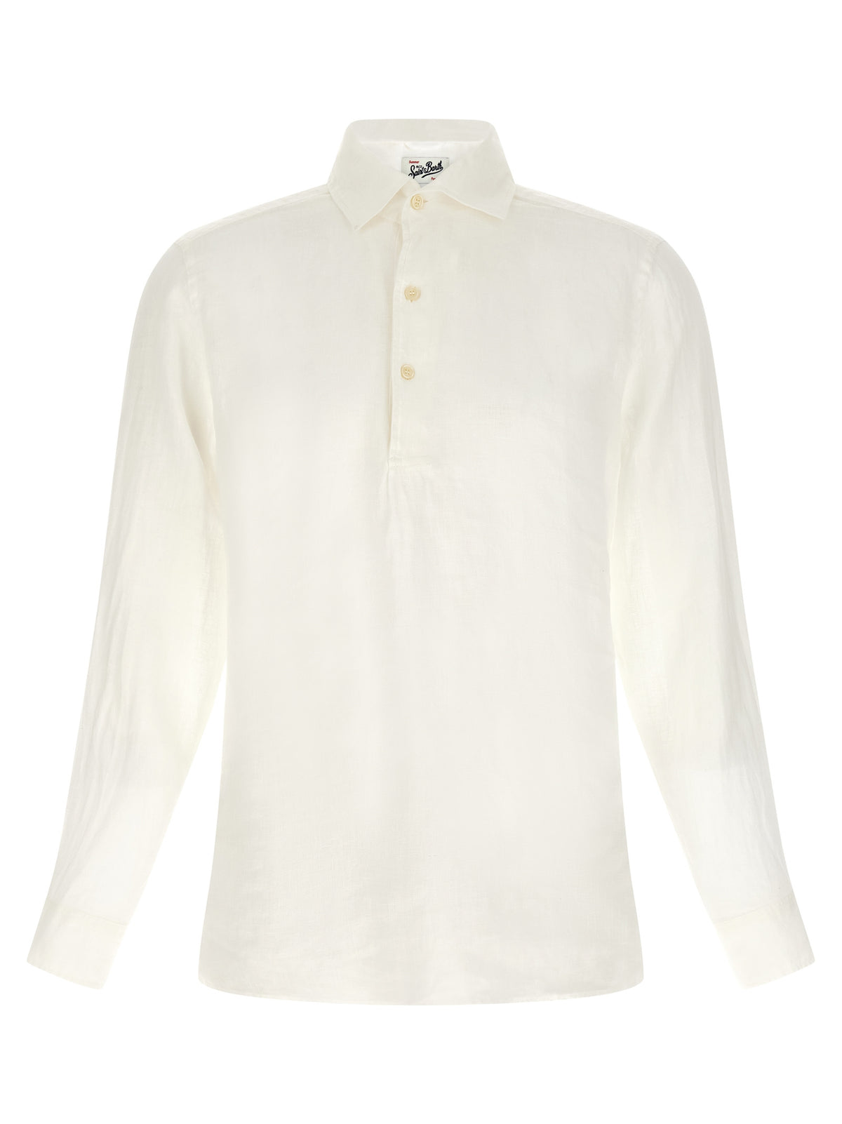 Polo MC2 Saint Barth en Lin Blanc