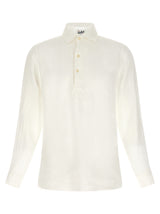 Polo MC2 Saint Barth en Lin Blanc