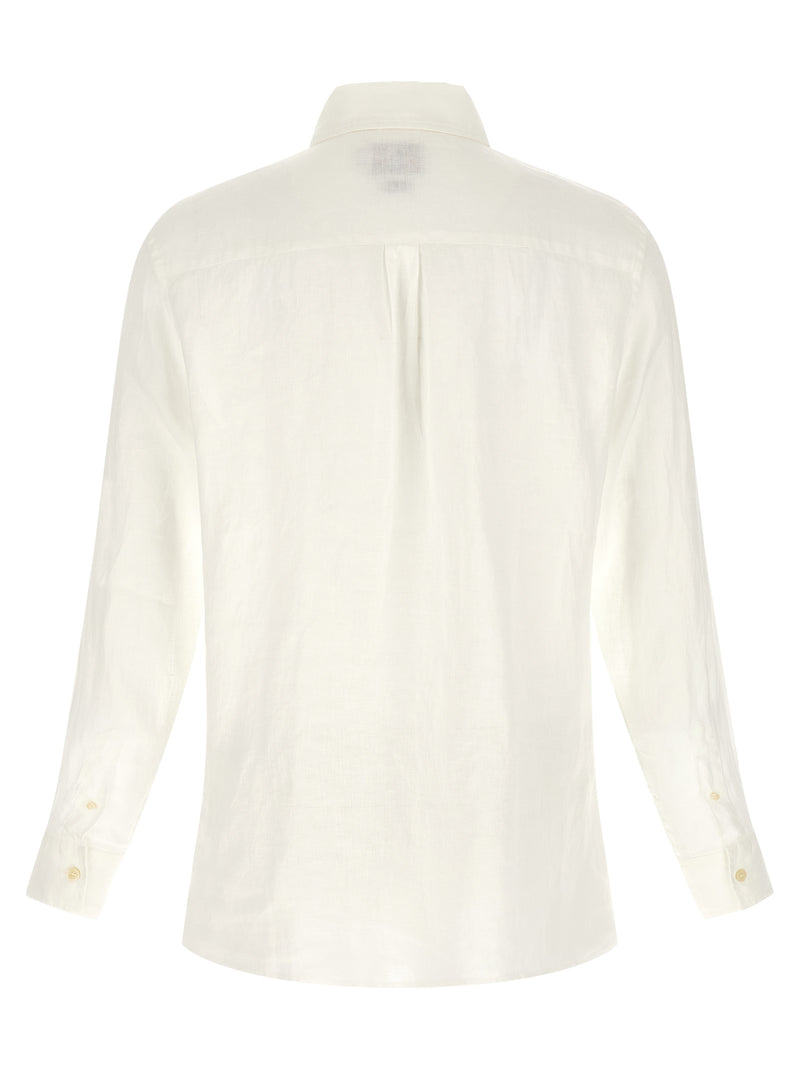 MC2 Saint Barth White Linen Polo Shirt