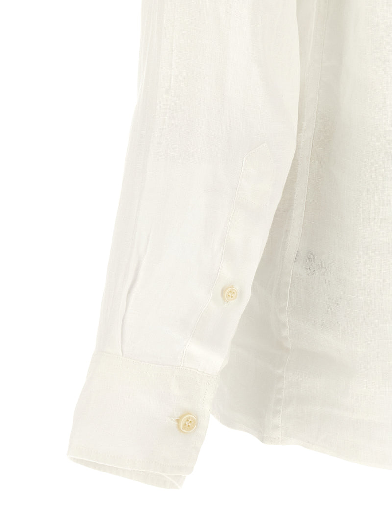 MC2 Saint Barth White Linen Polo Shirt