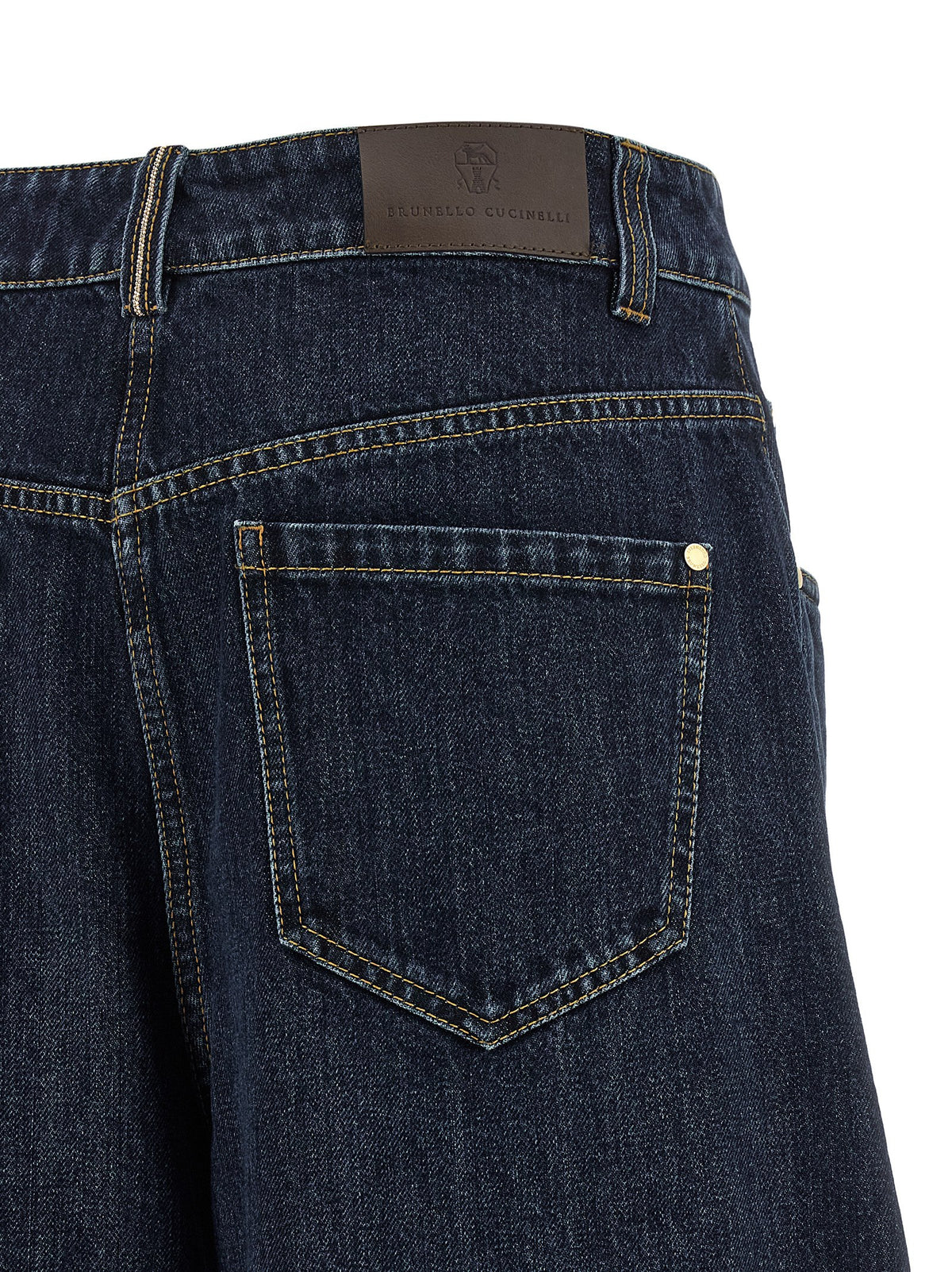 Brunello Cucinelli Jean en coton bleu Denim