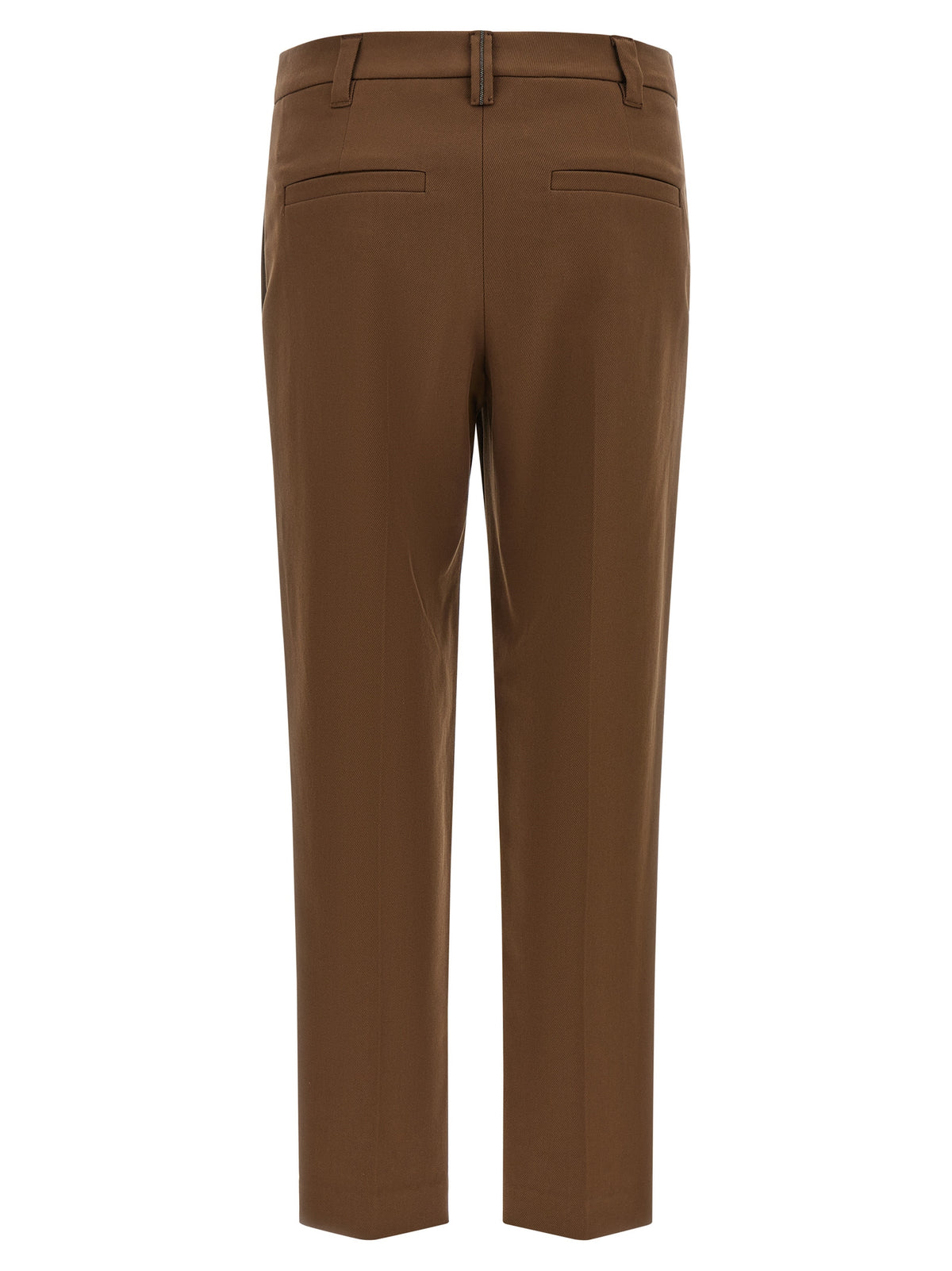 Brunello Cucinelli Brown Cotton Cropped Pants