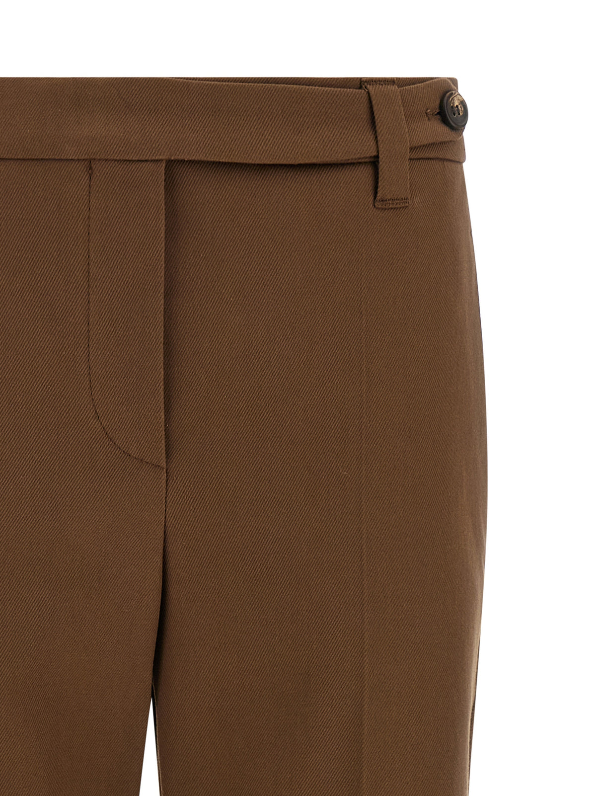 Brunello Cucinelli Brown Cotton Cropped Pants