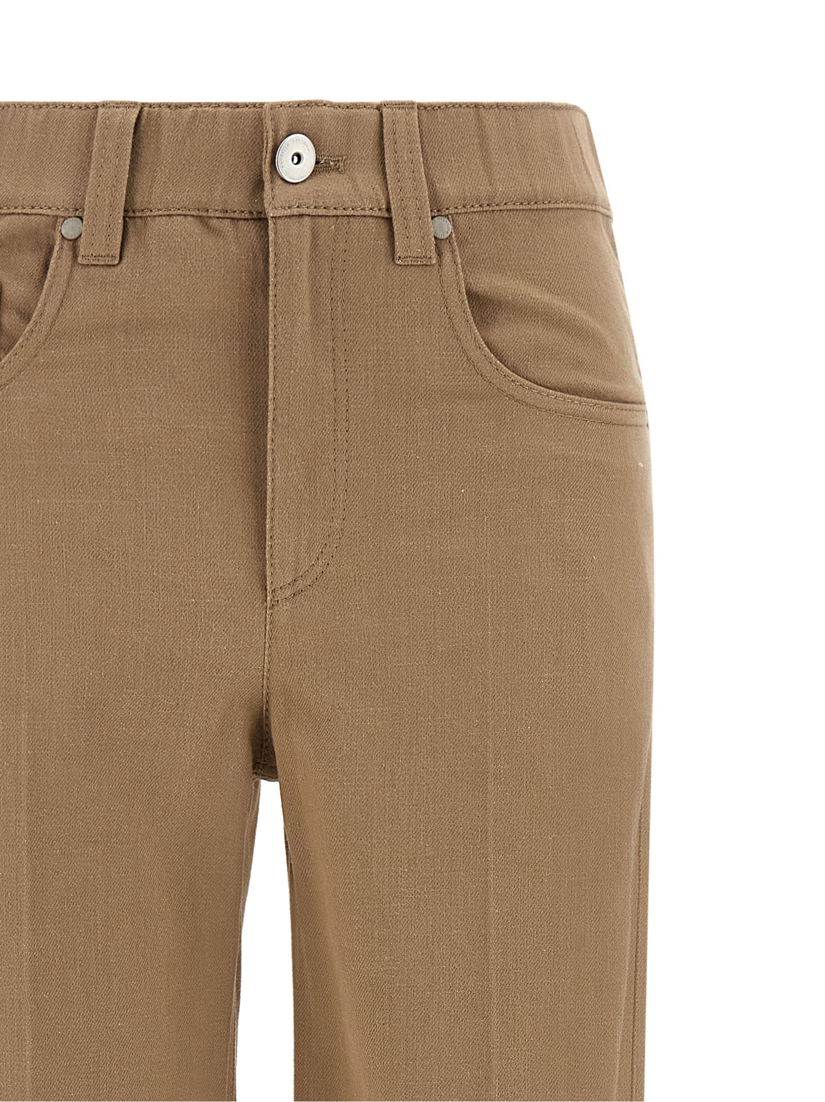 Brunello Cucinelli Jean en coton beige Denim