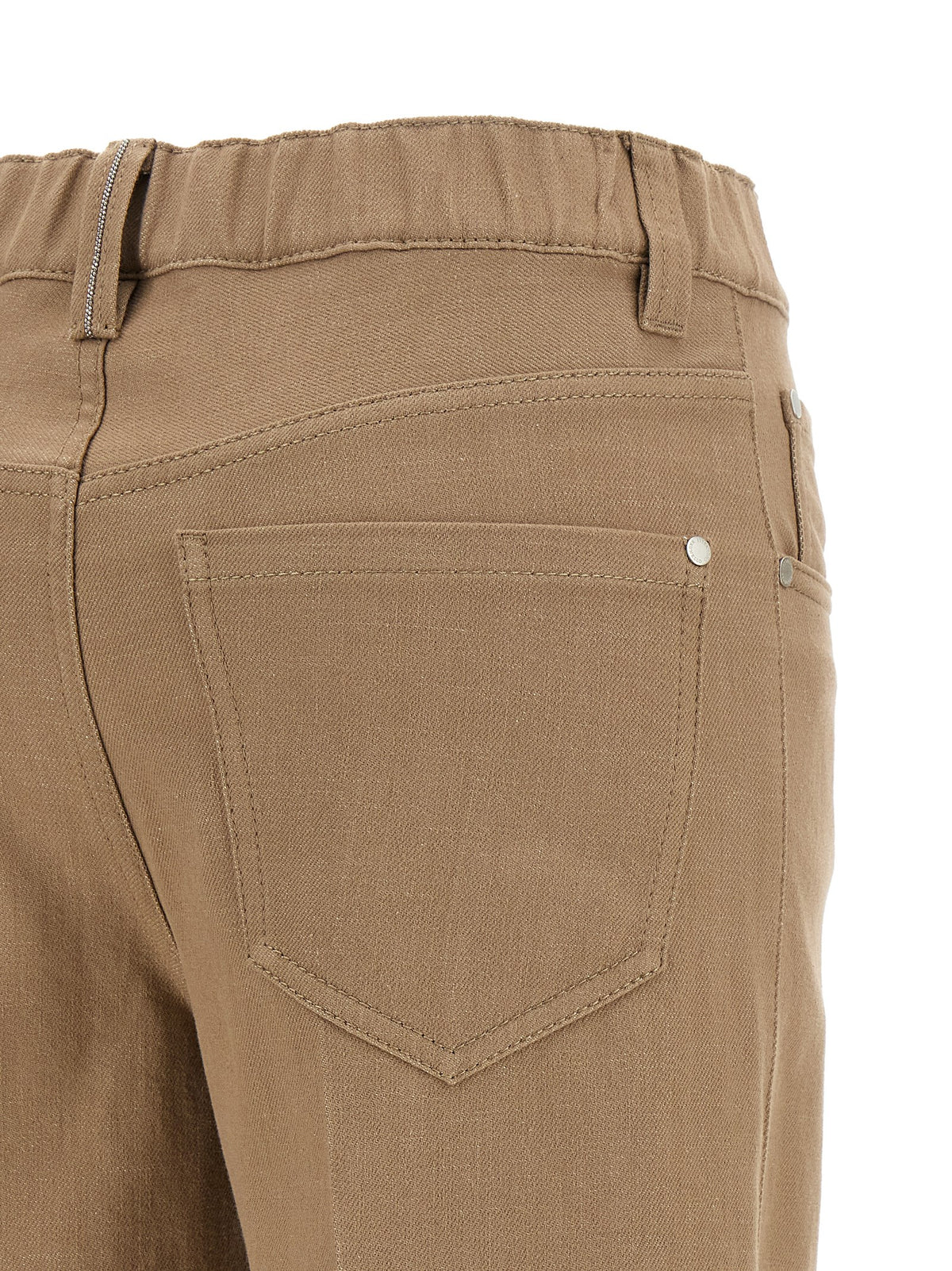 Brunello Cucinelli Jean en coton beige Denim