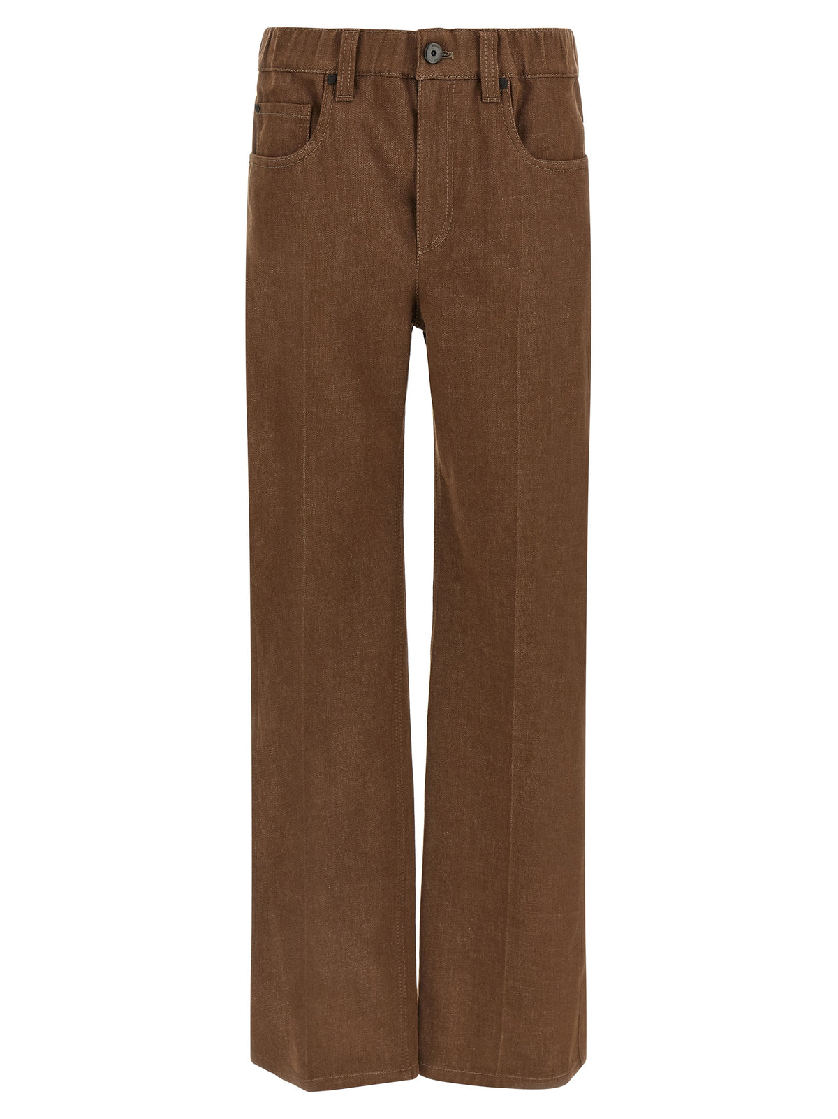 Brunello Cucinelli Jean en coton marron Denim