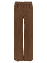 Brunello Cucinelli Jean en coton marron Denim