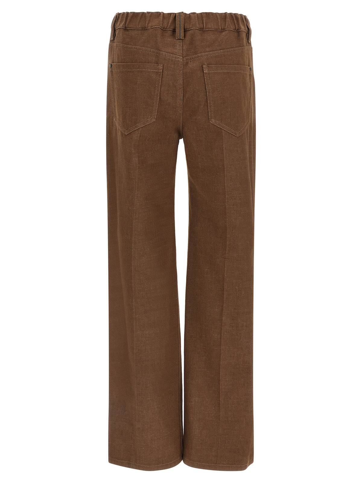 Brunello Cucinelli Jean en coton marron Denim