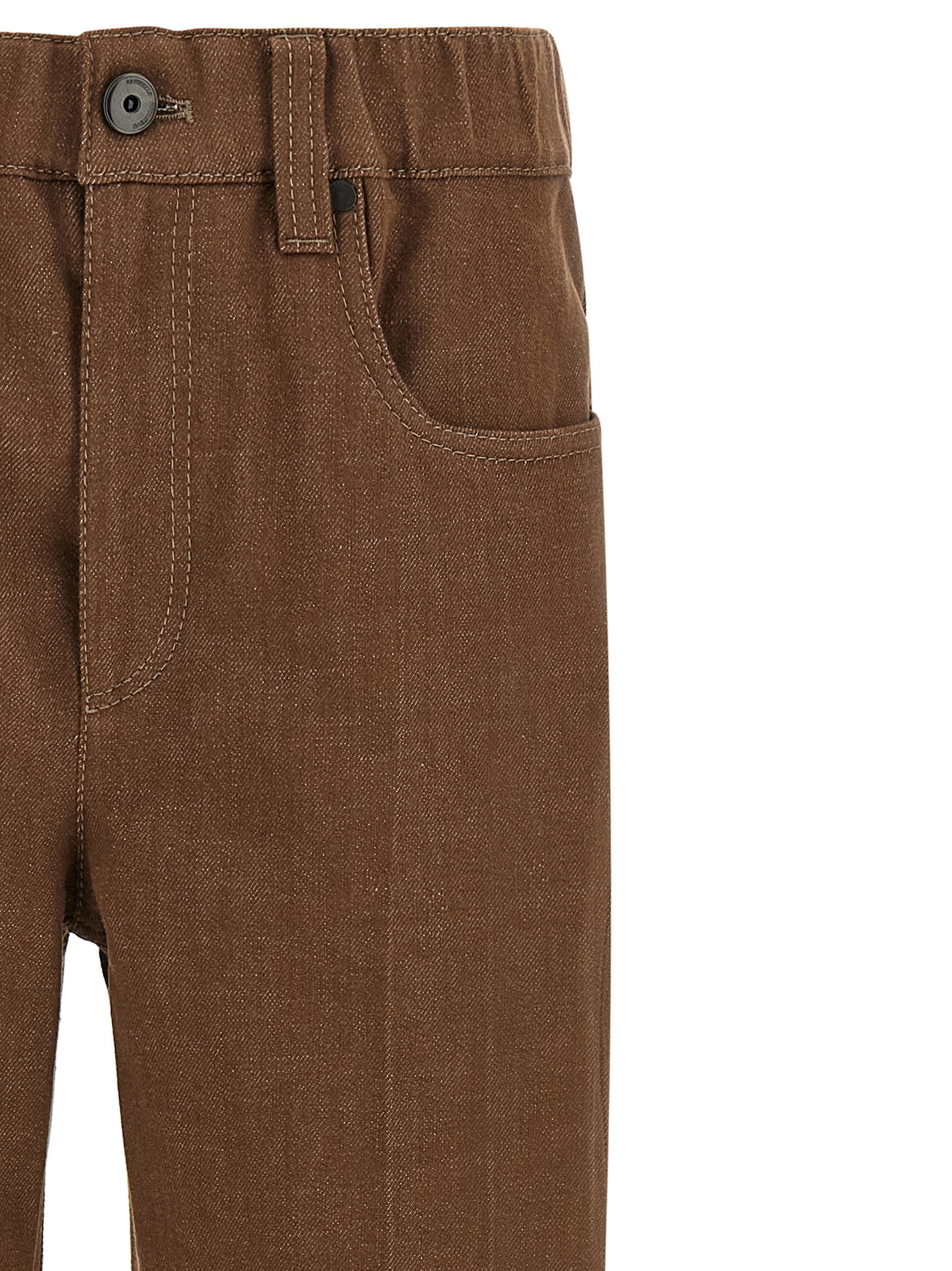 Brunello Cucinelli Jean en coton marron Denim