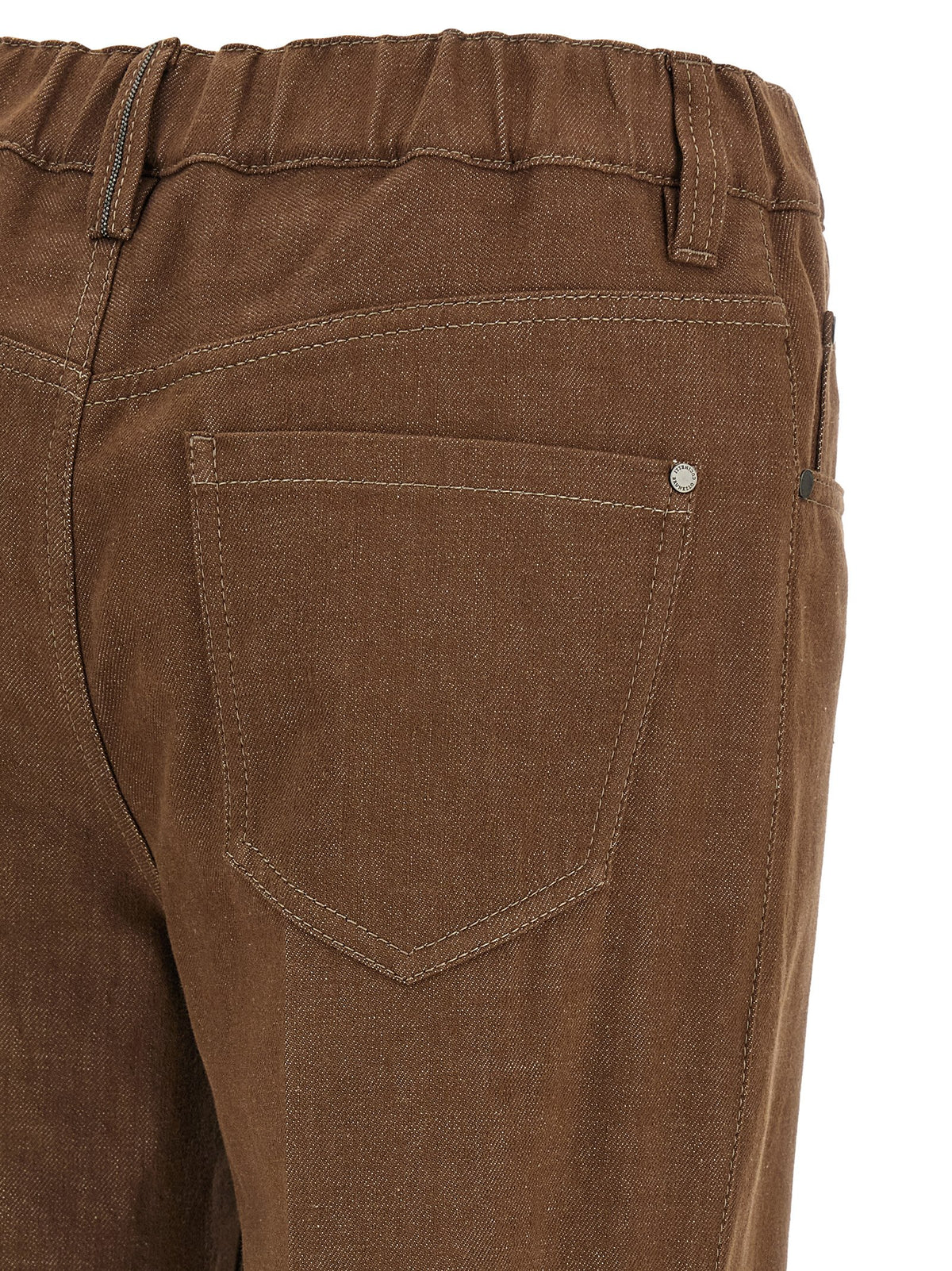 Brunello Cucinelli Jean en coton marron Denim