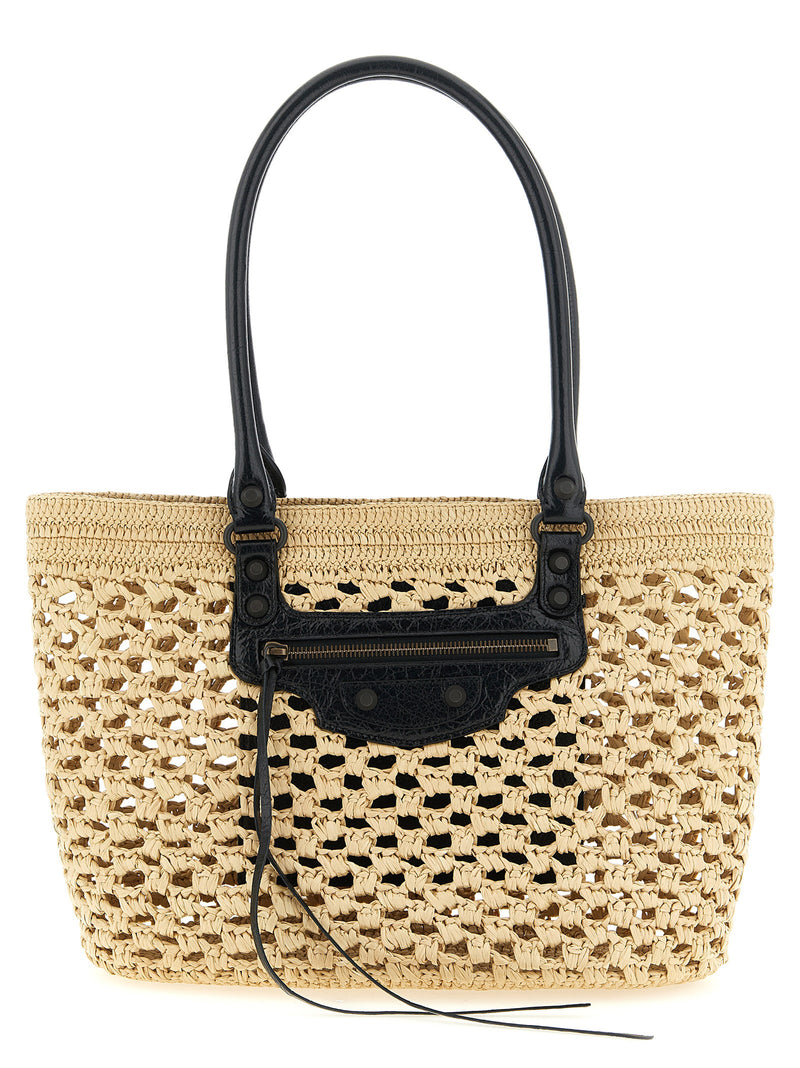 Balenciaga ‘Le City’ Beige Viscose Shoulder Bag