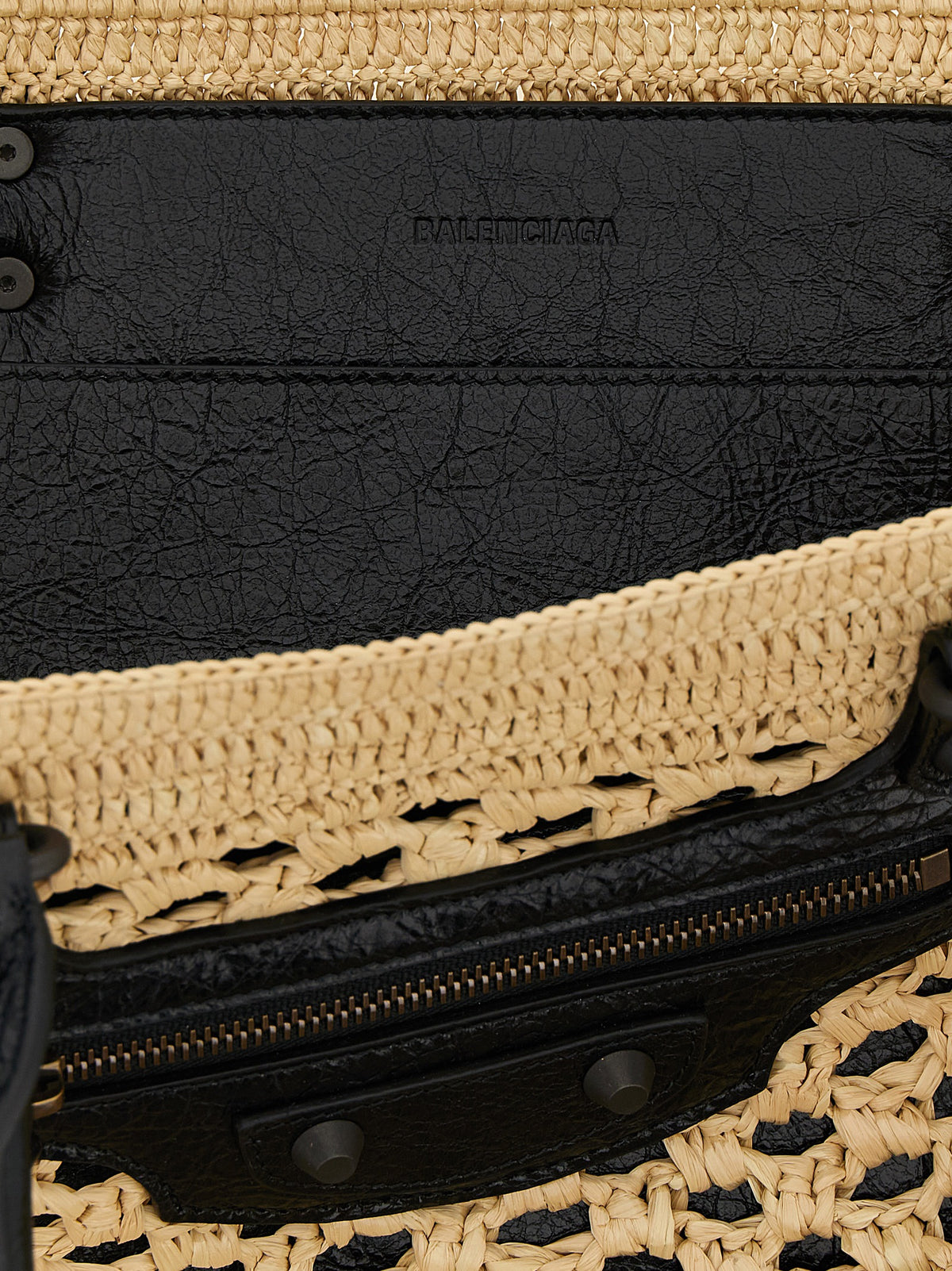 Balenciaga ‘Le City’ Beige Viscose Shoulder Bag