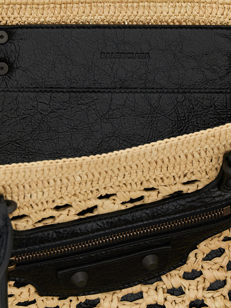 Balenciaga ‘Le City’ Beige Viscose Shoulder Bag