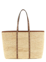 Sac cabas Valentino Garavani en paille beige