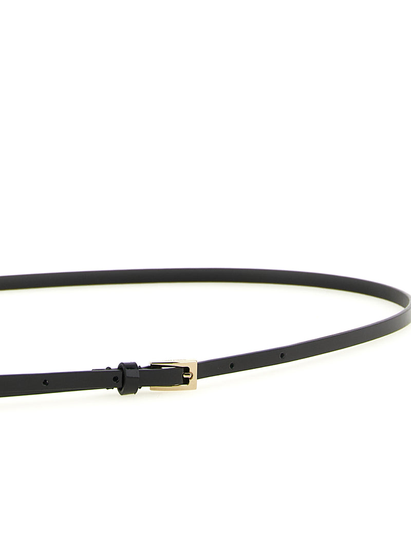 Ceinture fine en cuir de veau noir Tom Ford