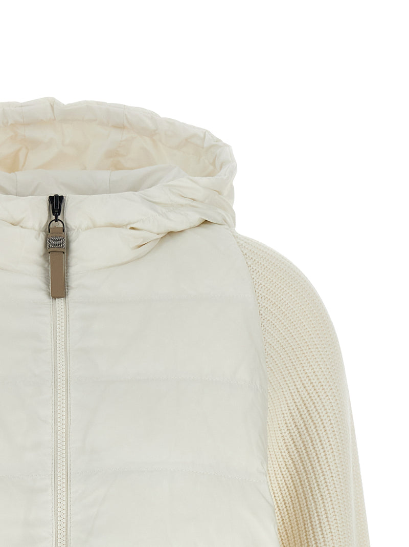 Brunello Cucinelli Veste longue blanche en polyester