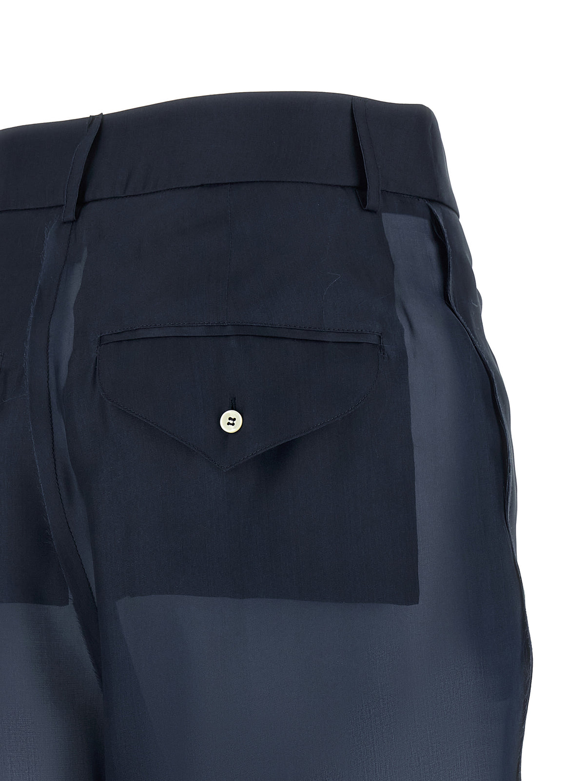 MAISON JEJIA Pantalon décontracté en soie bleue
