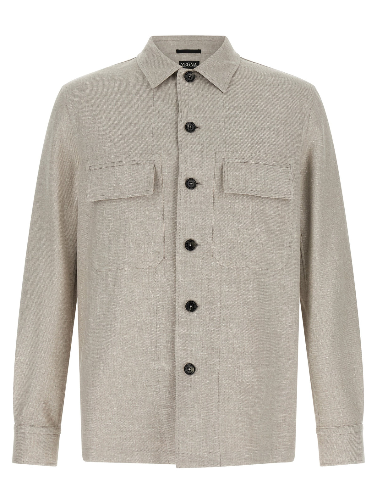 ZEGNA Gray Linen Blouse - Luxurious Overshirt for Men