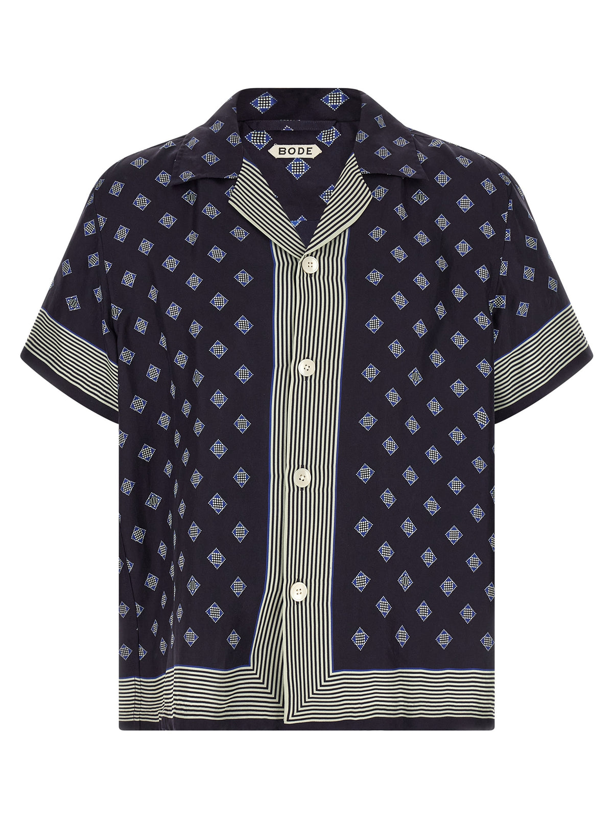 BODE Blue Silk Blouse - Foyer Diamond Design