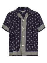 BODE Blue Silk Blouse - Foyer Diamond Design