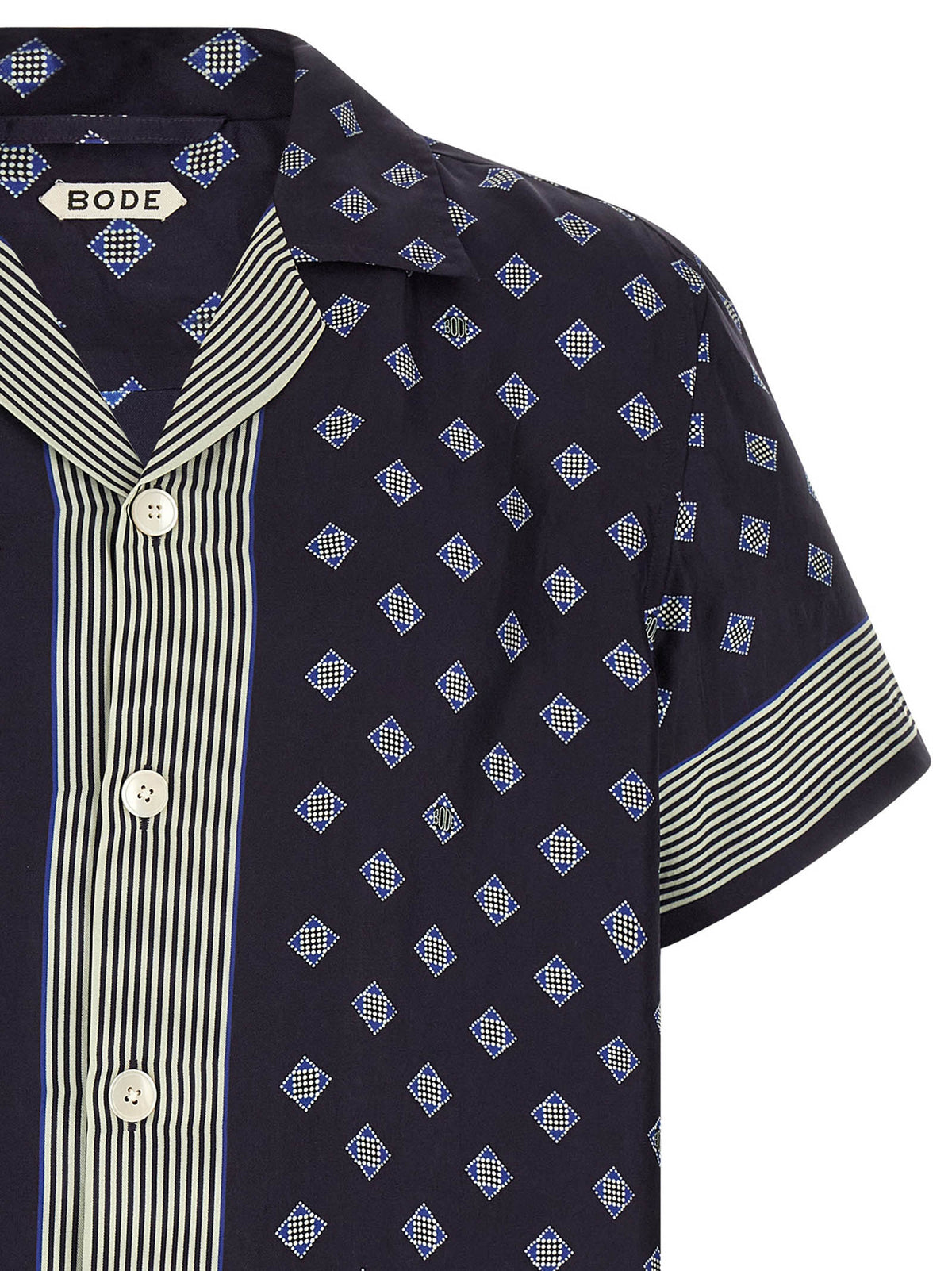 BODE Blue Silk Blouse - Foyer Diamond Design
