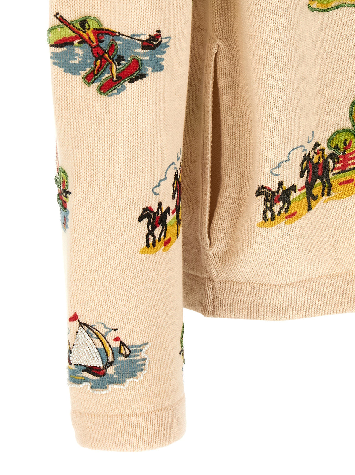 Gilet BODE en laine mérinos multicolore