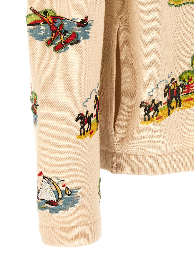 Gilet BODE en laine mérinos multicolore