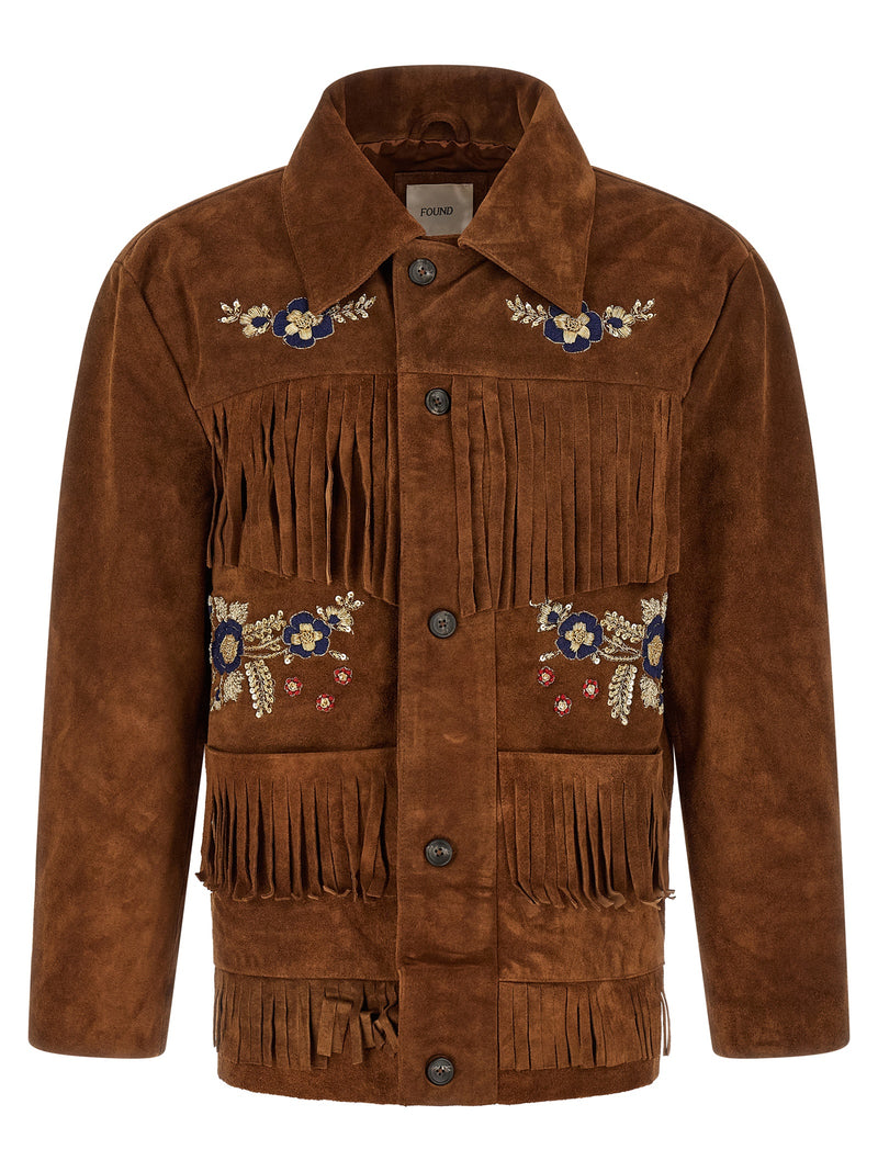 FOUND Brown Leather Leather Jacket