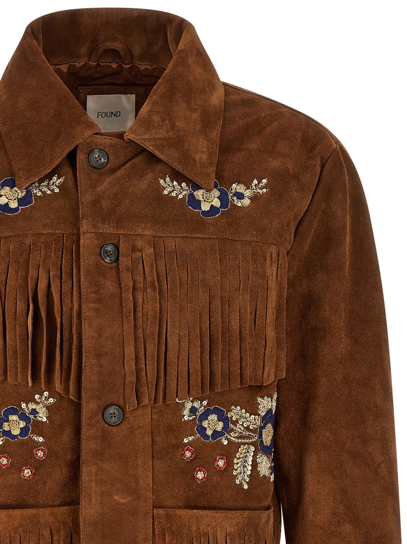 FOUND Brown Leather Leather Jacket