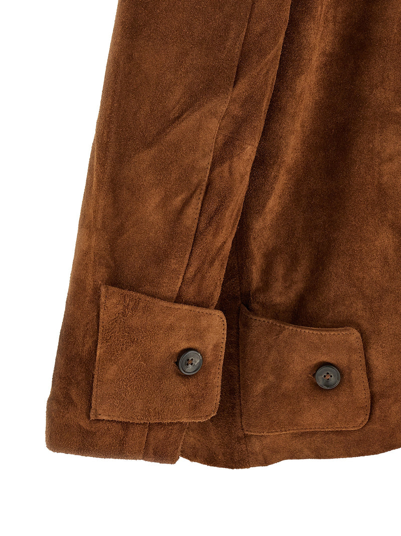 FOUND Brown Leather Leather Jacket