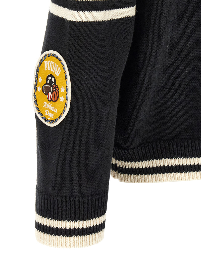FOUND Black Cotton Cardigan